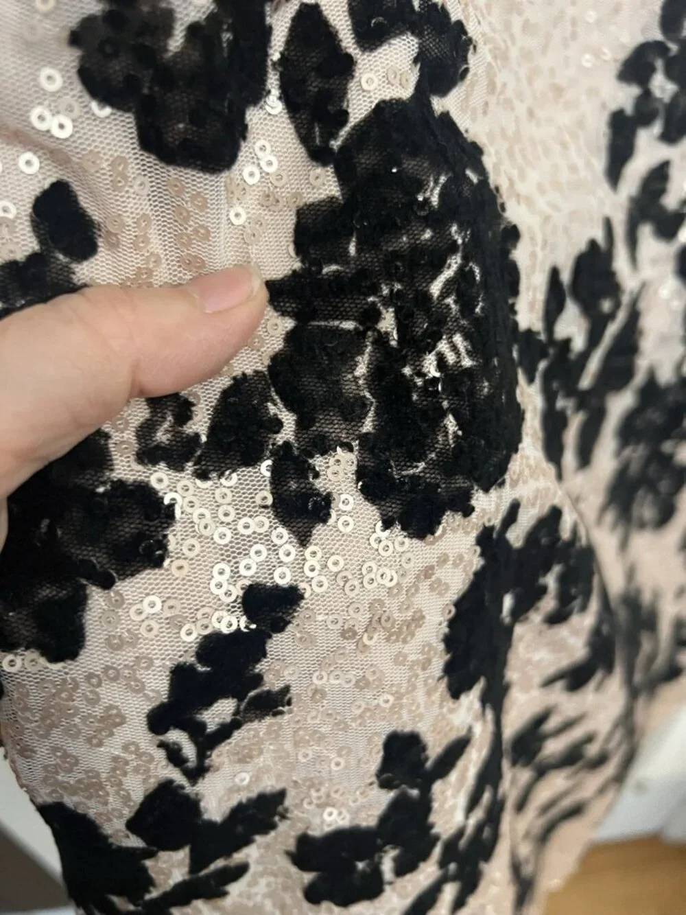 Y2K 12 Dress Whimsigoth Velvet Sequin Floral Forest Fairy Grunge Mother Of Bride - Picture 3 of 8